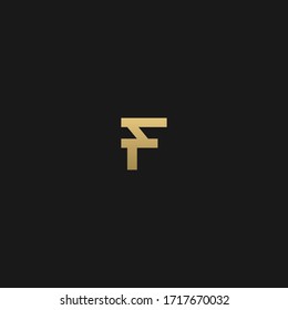 Stylish trendy F initial based letter icon logo