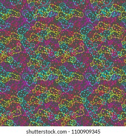 Stylish and trendy hand drawn cactus retro style seamless pattern vector