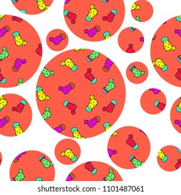 Stylish and trendy hand drawn cactus retro style seamless pattern vector