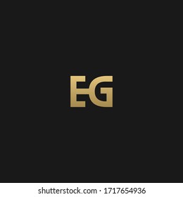 Stylish trendy EG initial based letter icon logo
