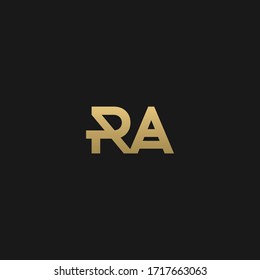 Stylish trendy RA initial based letter icon logo