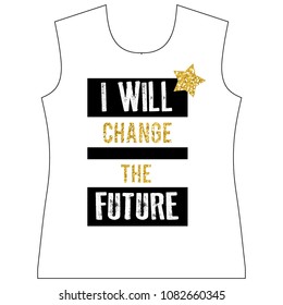 Stylish trendy slogan tee t-shirt graphics print vector illustration design