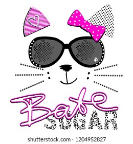 Stylish trendy slogan tee t-shirt graphics print vector illustration design