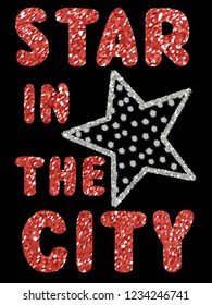 Stylish trendy slogan tee t-shirt graphics print vector illustration design