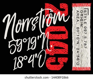 Stylish trendy slogan tee t-shirt graphics print vector illustration design