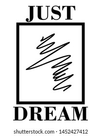 Stylish trendy slogan tee t-shirt graphics print vector illustration design