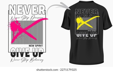 Stylish trendy slogan typography t-shirt graphics print vector,  urban typography street art graffiti for tee shirt