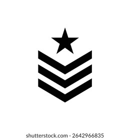 Stylish triangle line military patch badge