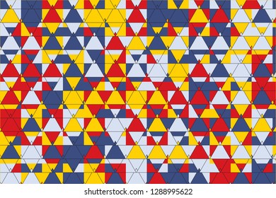 Stylish Triangles Pattern Vector Illustration. Pop Art Casual Geometric Ornament. Triangular Pattern for Covers, Wallpapers, Fabric, Textile etc.