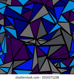 Stylish triangular grid geometric seamless background. Minimal triangles polygonal grid. Diamond triangle brochure minimal pattern for business slide.