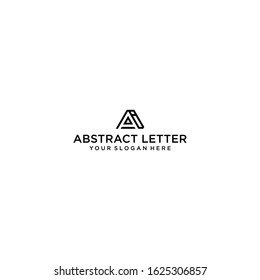 stylish and triangular shaped AI initial logo