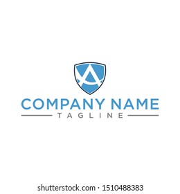 stylish and triangular shaped A initial logo