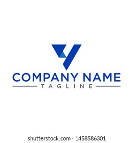stylish and triangular shaped V MEDIA initial logo