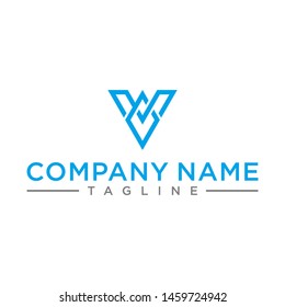 stylish and triangular shaped VM MEDIA initial logo