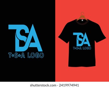 Stylish TSA t shirt vector graphic design