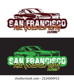 diseño abstracto elegante de camisetas y prendas de vestir para coches. Impresión vectorial, tipografía, afiche. Swatings globales