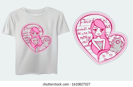 Stylish t-shirt and apparel trendy design. Vector Tshirt design
