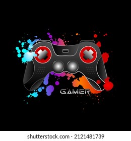Stylish t-shirt and apparel trendy design with it's game time, typography, print, vector illustration. Global swatches