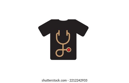 Stylish t-shirt and apparel trendy design with stethoscope