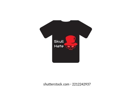 Stylish t-shirt and apparel trendy design skull with hat
