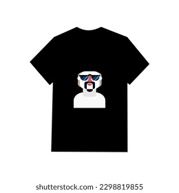 Stylish t-shirt and apparel trendy design with man , typography, print, vector illustration. Global swatches..vector