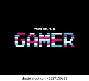 Stylish t-shirt and apparel trendy design with it's game time, typography, print, vector illustration. Global swatches.