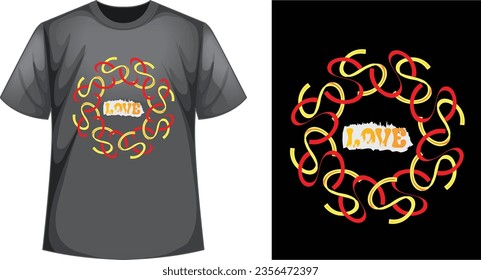 Stylish t-shirt design for love
