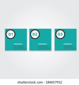 stylish turquoise progress paper banners / can be used for infographics / numbered banners / horizontal cutout lines / graphic or website layout vector