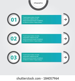 stylish turquoise progress paper banners / can be used for infographics / numbered banners / horizontal cutout lines / graphic or website layout vector