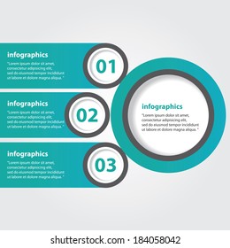 stylish turquoise progress paper banners / can be used for infographics / numbered banners / horizontal cutout lines / graphic or website layout vector
