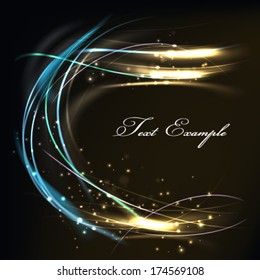 Stylish twinkling frame. Abstract vector background