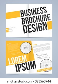 Stylish Two Page Business Brochure, Template, Flyer Or Banner With Space For Your Images.