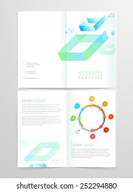 Stylish two page professional brochure, flyer or template design for business purpose.