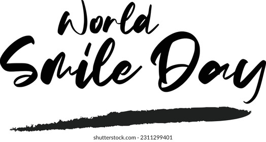 Elegante tipo de texto Leer frases del Día Mundial de la Sonrisa