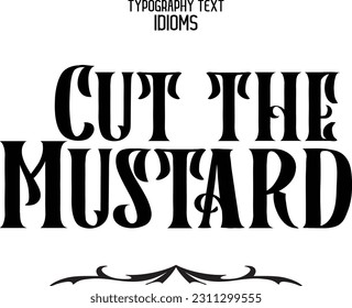 Elegante tipo de texto Leer frases Cortar la mostaza