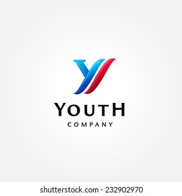 Stylish typographic logo template | Letter Y Symbol | shiny icon template | corporate identity
