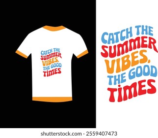 Stylish typography  Summer T-Shirt Design with Catchy Slogan