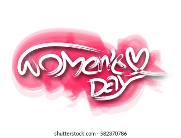 Stylish typography text happy women's day. vector illustration
