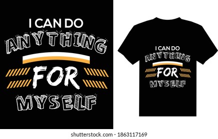 Stylish typography T-shirt design template