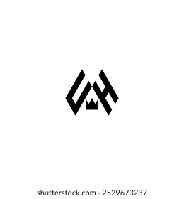 Stylish UH Letter Logo with Clean Minimalist Design.