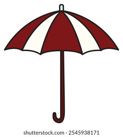 Stylish Umbrella Vector Clip Art Design