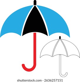 stylish umbrella vector set design,