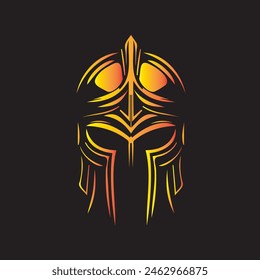 A Stylish and Unique Logo Design with Intricate Headgear Details On Dark Background, ArtFul