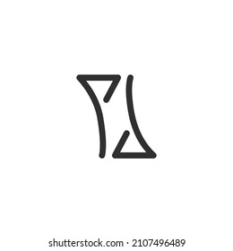 Stylish and Unique PD Initial Based Alphabet Icon Logo Template Element