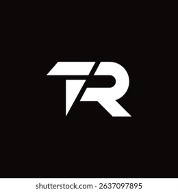 Stylish and unique TR or RT letter logo design with modern flat aesthetic, ideal for branding, identity, and templates in creative, professional, or minimalist projects.