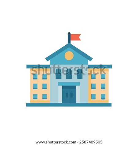 Stylish University Building Icon for Learning