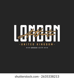 Design de tipografia urbana elegante com a palavra Londres