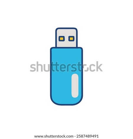 Stylish USB Flash Drive Icon for Learning