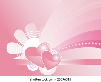 stylish valentine background with flower illustration