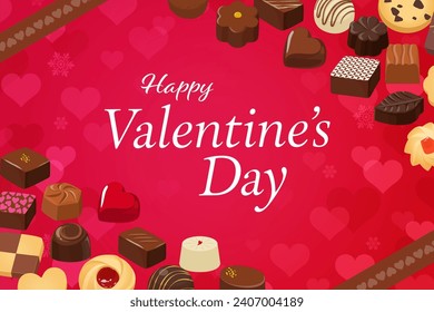 stylish valentine banner material red